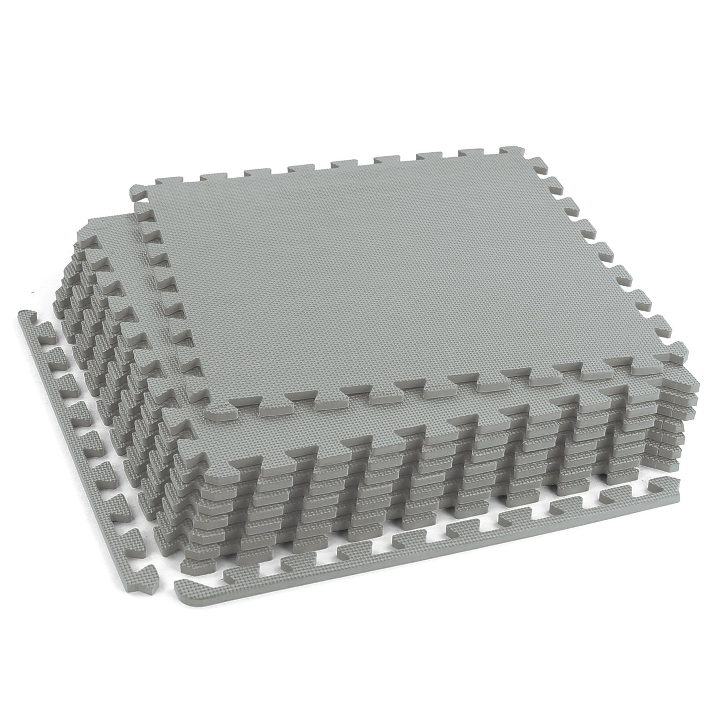 Pavimento fitness 50 x 50 cm conjunto 8 peças cinza