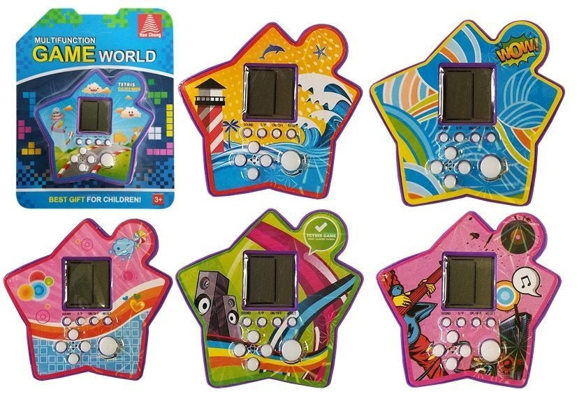 Jogo eletrónico Brick Game Tetris Star portátil roxo