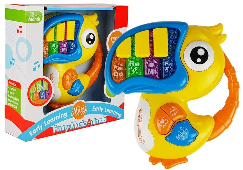 Piano papagaio educativo amarelo