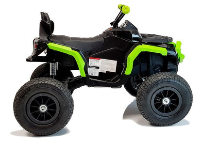 Quadriciclo elétrico infantil BDM0906 preto com rodas insufláveis