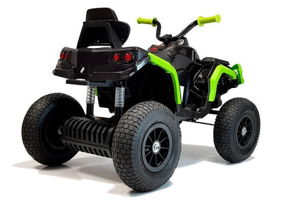 Quadriciclo elétrico infantil BDM0906 preto com rodas insufláveis