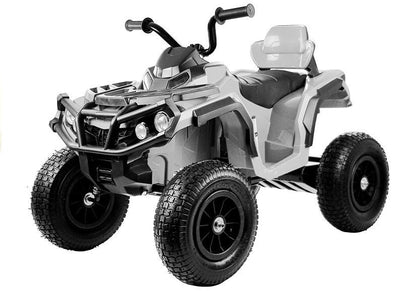 Quadriciclo elétrico infantil BDM0906 branco com rodas insufláveis