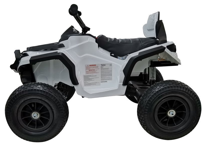Quadriciclo elétrico infantil BDM0906 branco com rodas insufláveis