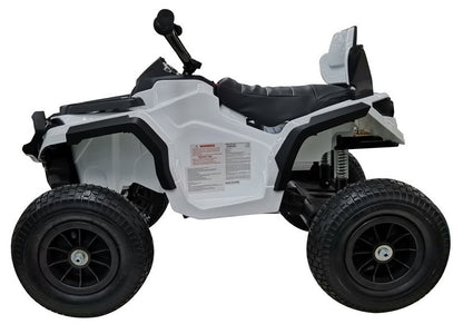 Quadriciclo elétrico infantil BDM0906 branco com rodas insufláveis