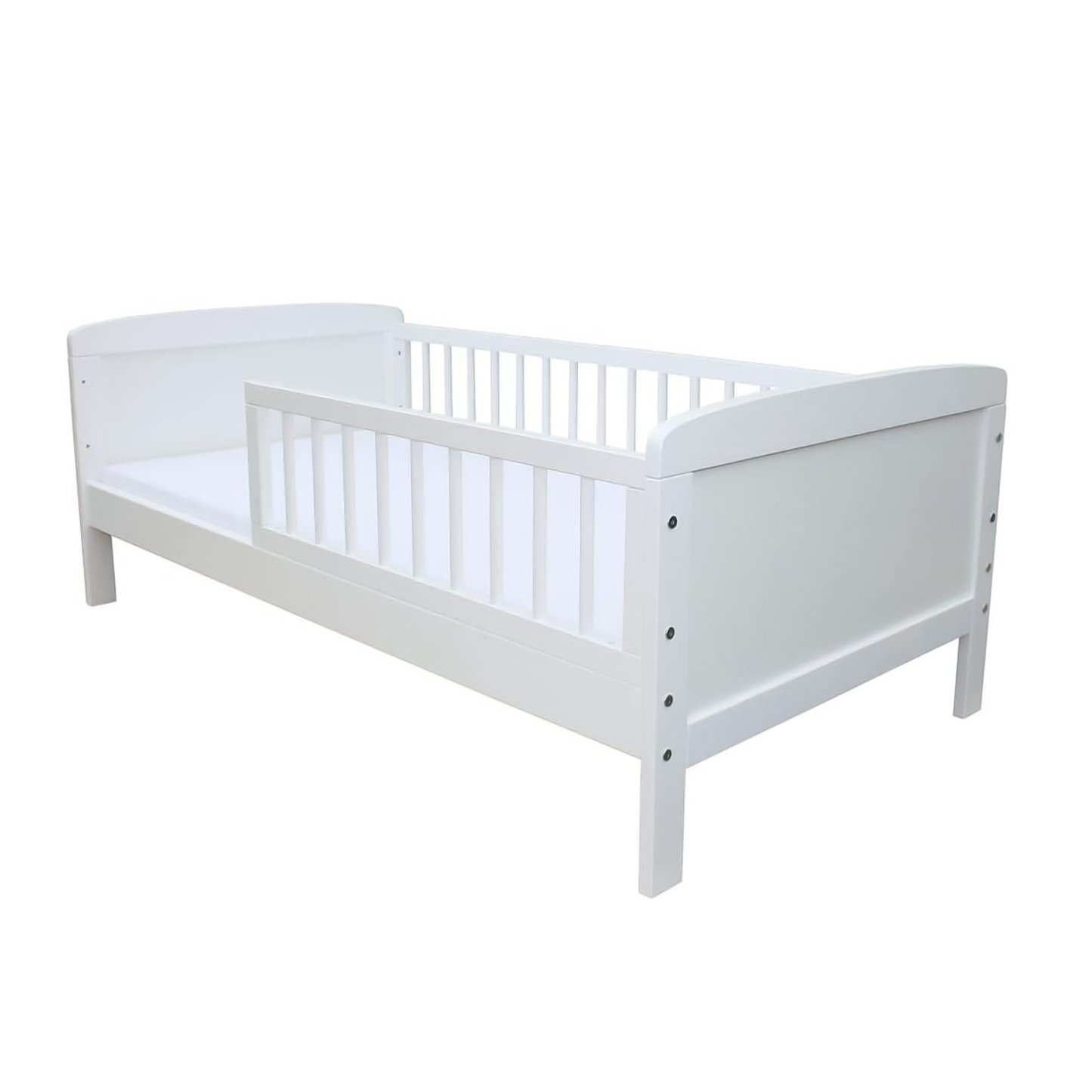Cama infantil 160x70 cm branca com estrado