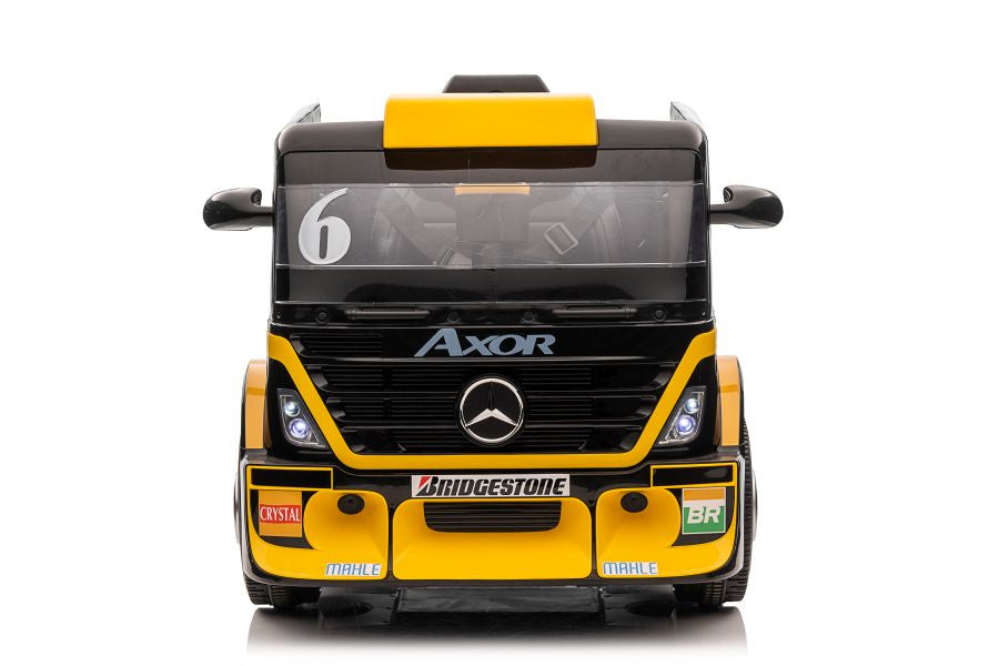 Camião elétrico infantil Mercedes XMX622B reboque amarelo LCD