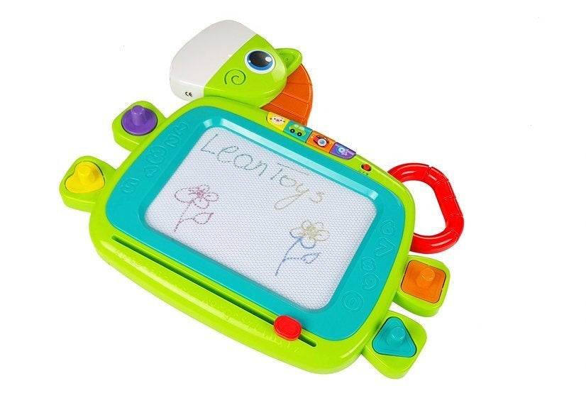 Quadro mágico infantil a pilhas com som cavalo cores e carimbos