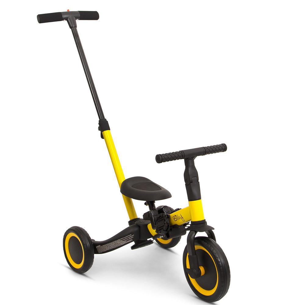 Bicicleta 4 em 1 com Pushbar Gio Yellow Billy