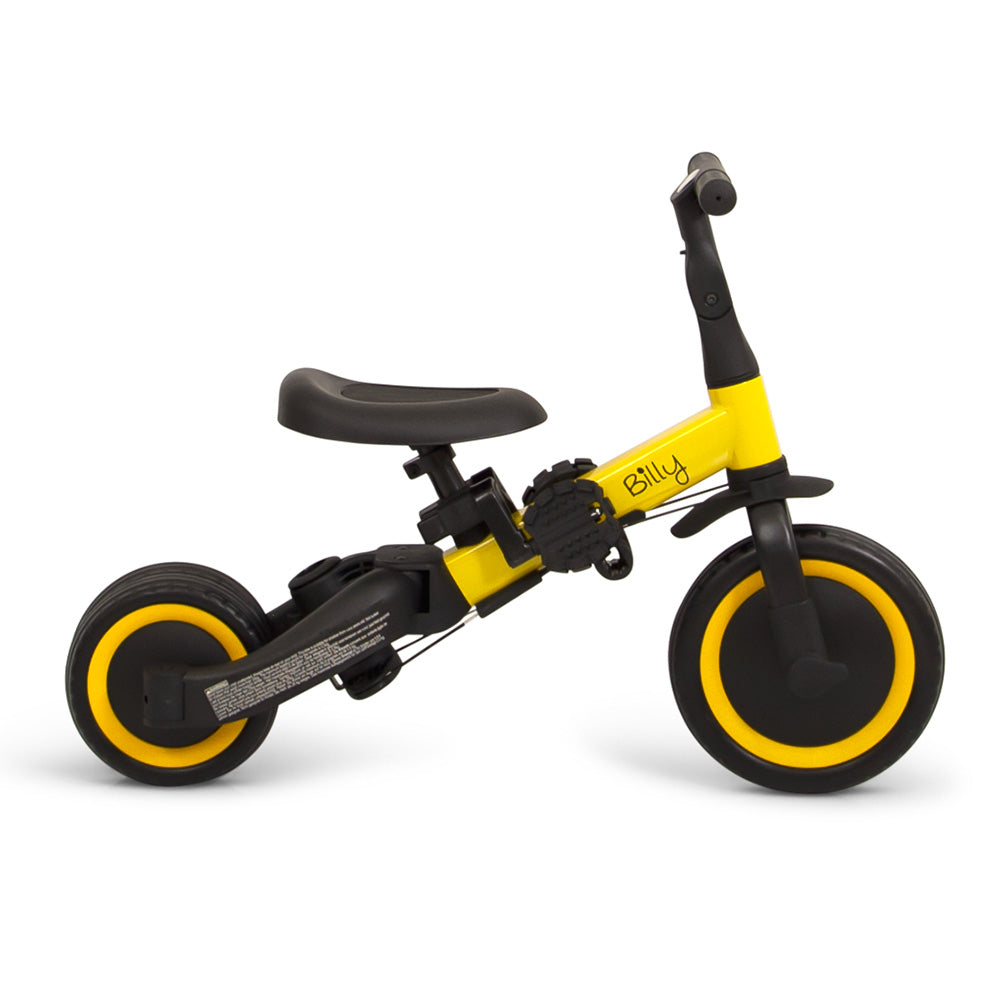 Bicicleta 4 em 1 com Pushbar Gio Yellow Billy