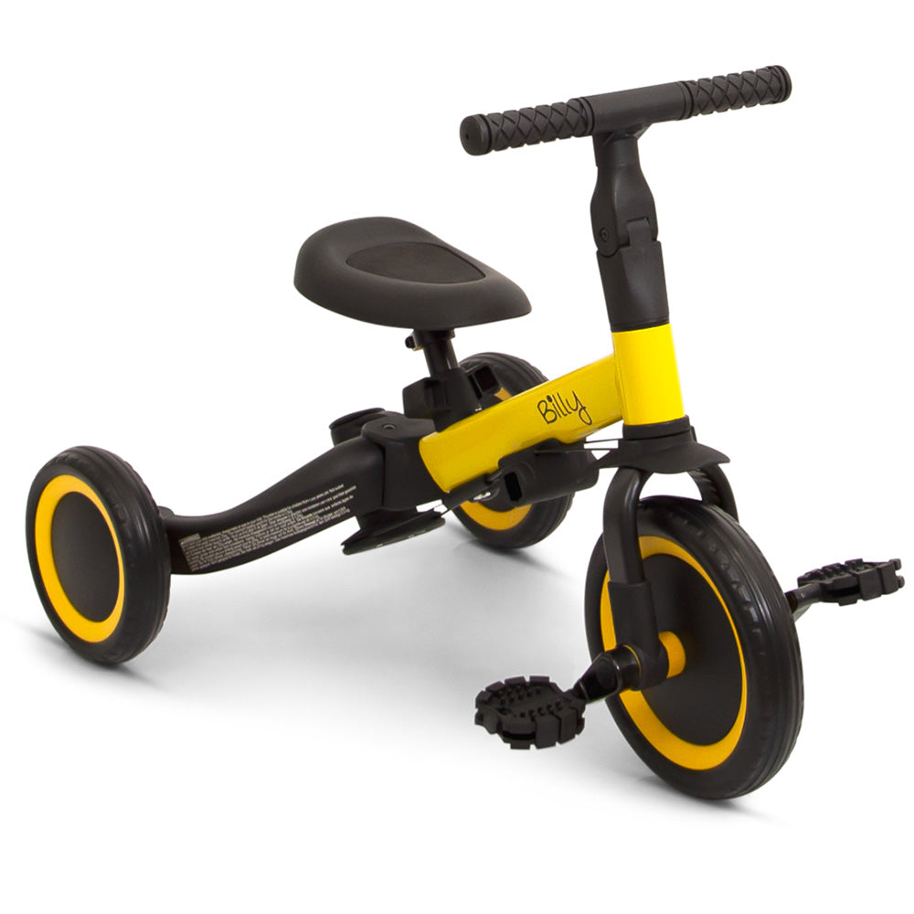 Bicicleta 4 em 1 com Pushbar Gio Yellow Billy