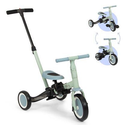 Bicicleta 4 em 1 com Pushbar Gio Blue Green Billy