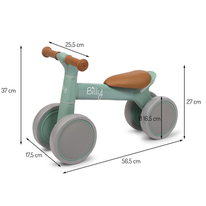 Bicicleta de Equilíbrio Pina Green - Gray Billy