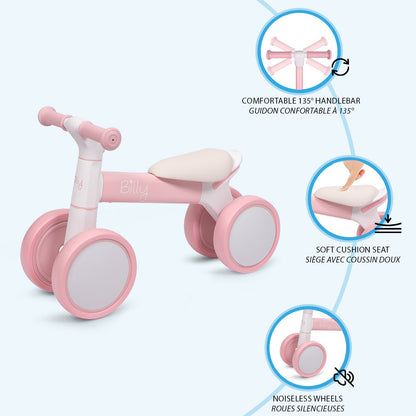 Bicicleta de equilíbrio Pina Pink - White Billy