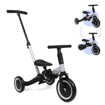 Bicicleta 4 em 1 com Pushbar Gio Black Gray Billy