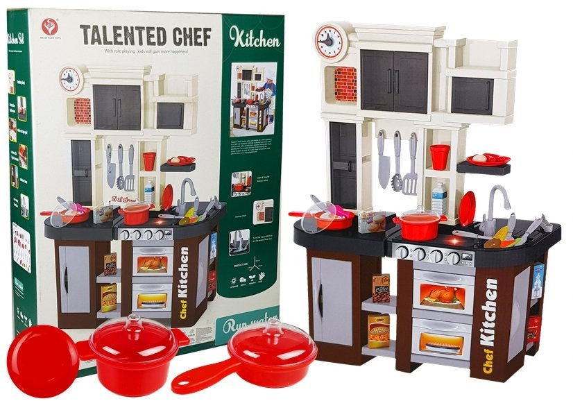 Cozinha infantil com relógio luzes e sons 84 cm