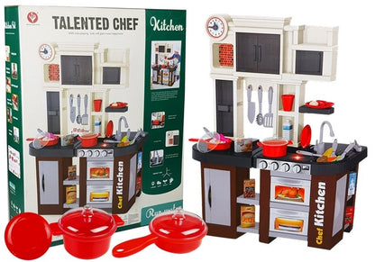Cozinha infantil com relógio luzes e sons 84 cm