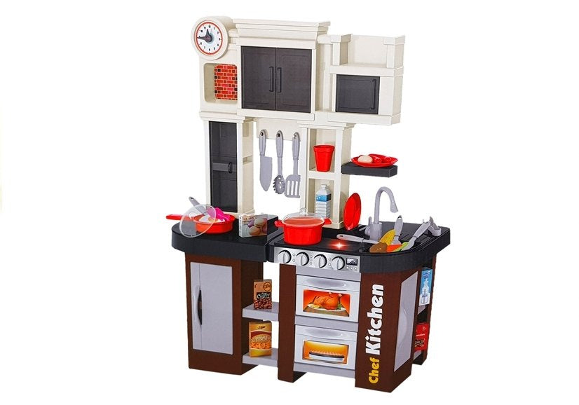 Cozinha infantil com relógio luzes e sons 84 cm
