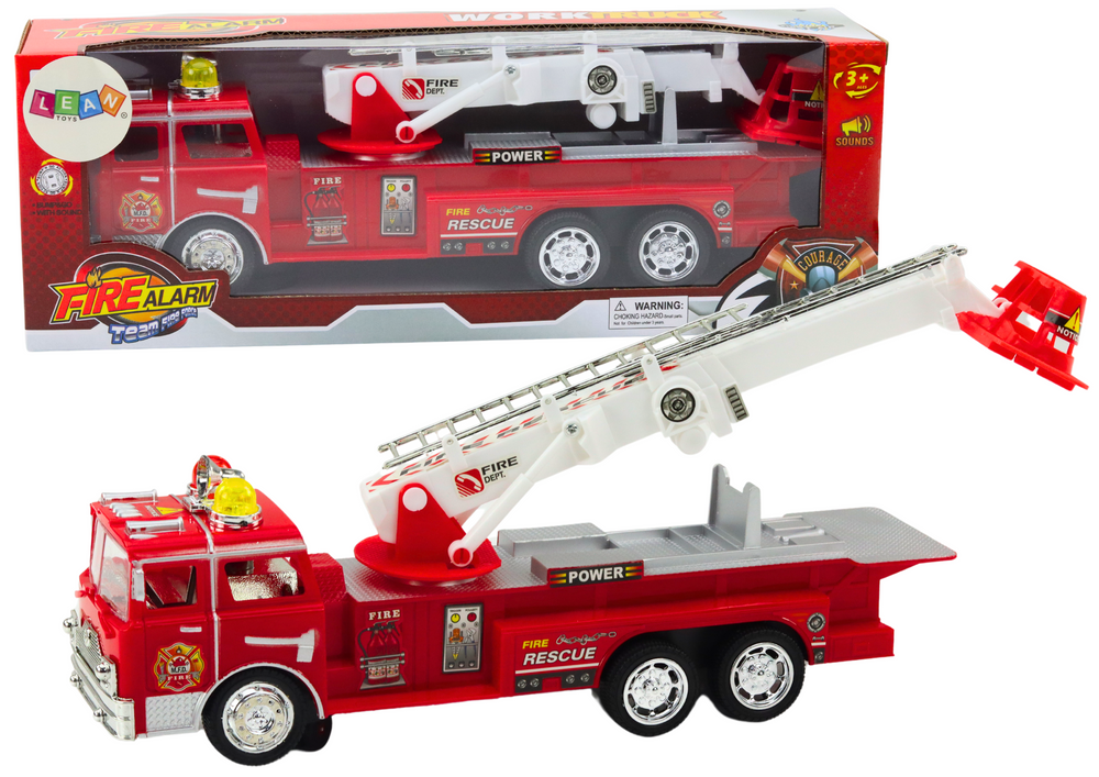 Camião de bombeiros com escada luzes e sons vermelho