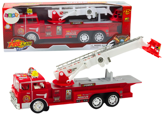 Camião de bombeiros com escada luzes e sons vermelho