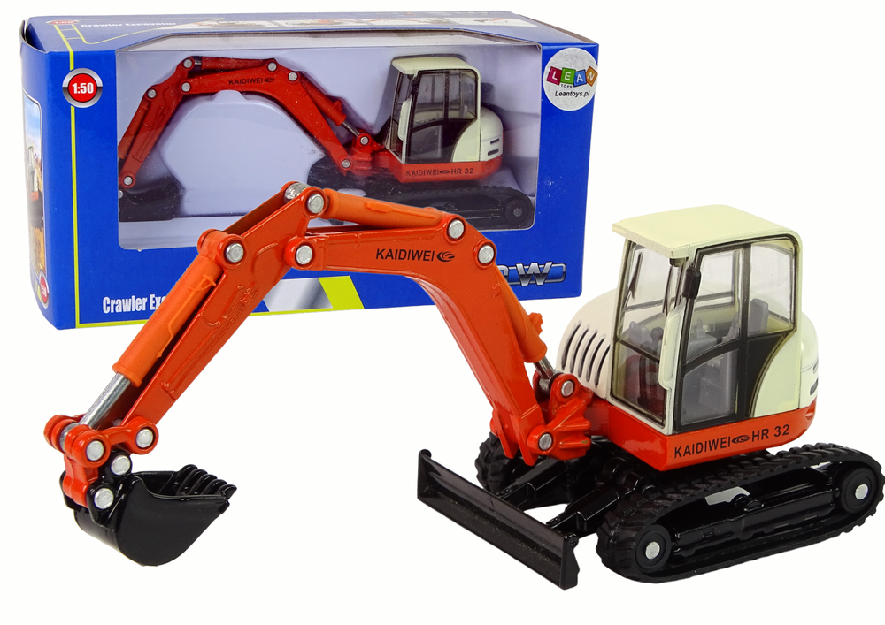 Escavadora metálica com braço grande 1:50 die-cast