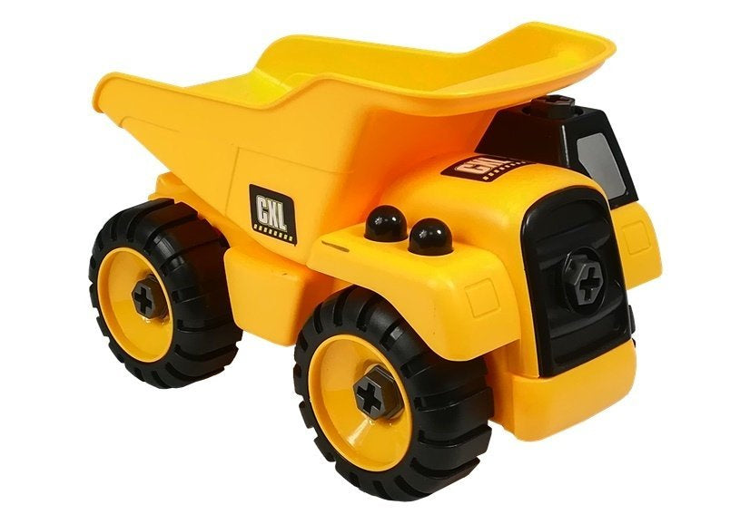 Brinquedo construção com escavadora camião e grua