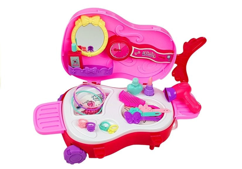 Toucador portátil infantil tipo violino com espelho