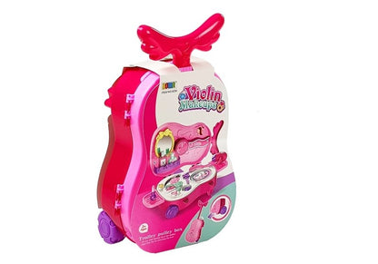 Toucador portátil infantil tipo violino com espelho