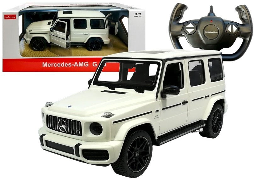 Carro telecomandado Mercedes G63 Rastar branco