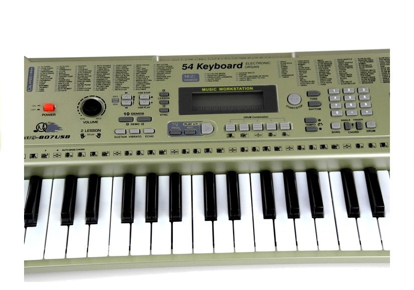 Teclado MQ807 com entrada USB e microfone incluído