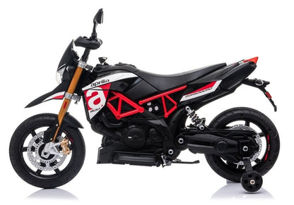 Moto elétrica Aprilia A007 preto e vermelho