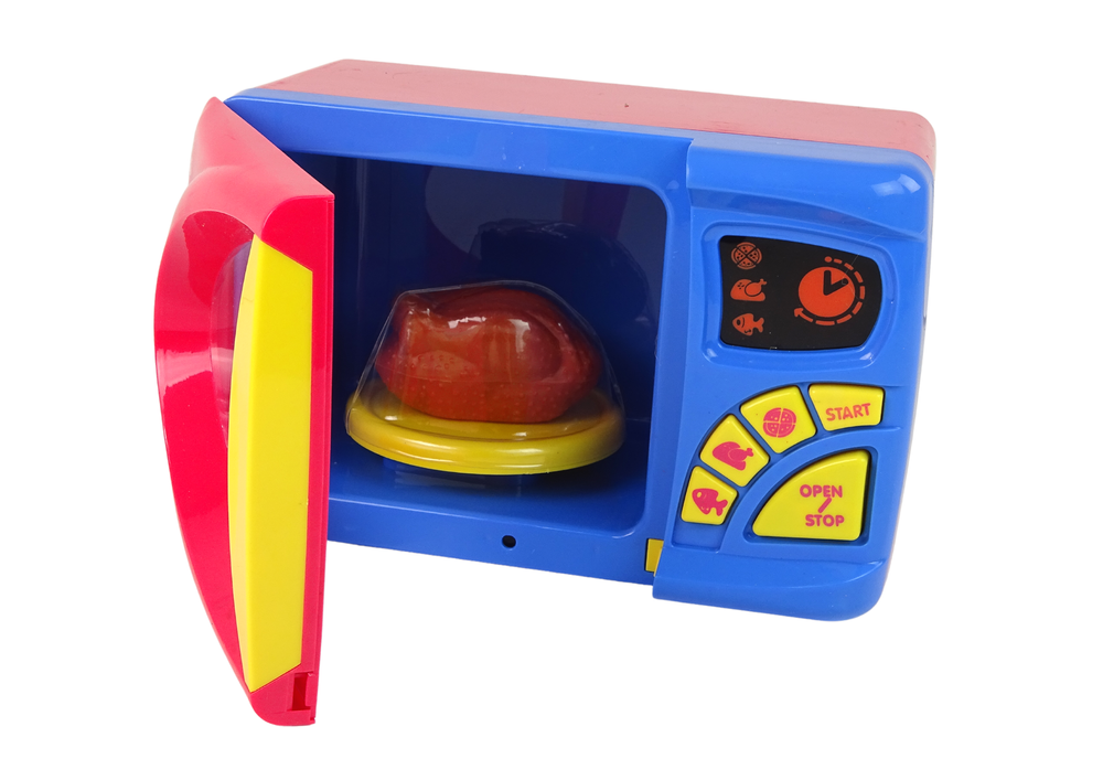 Acessórios micro-ondas brinquedo pizza frango pilhas