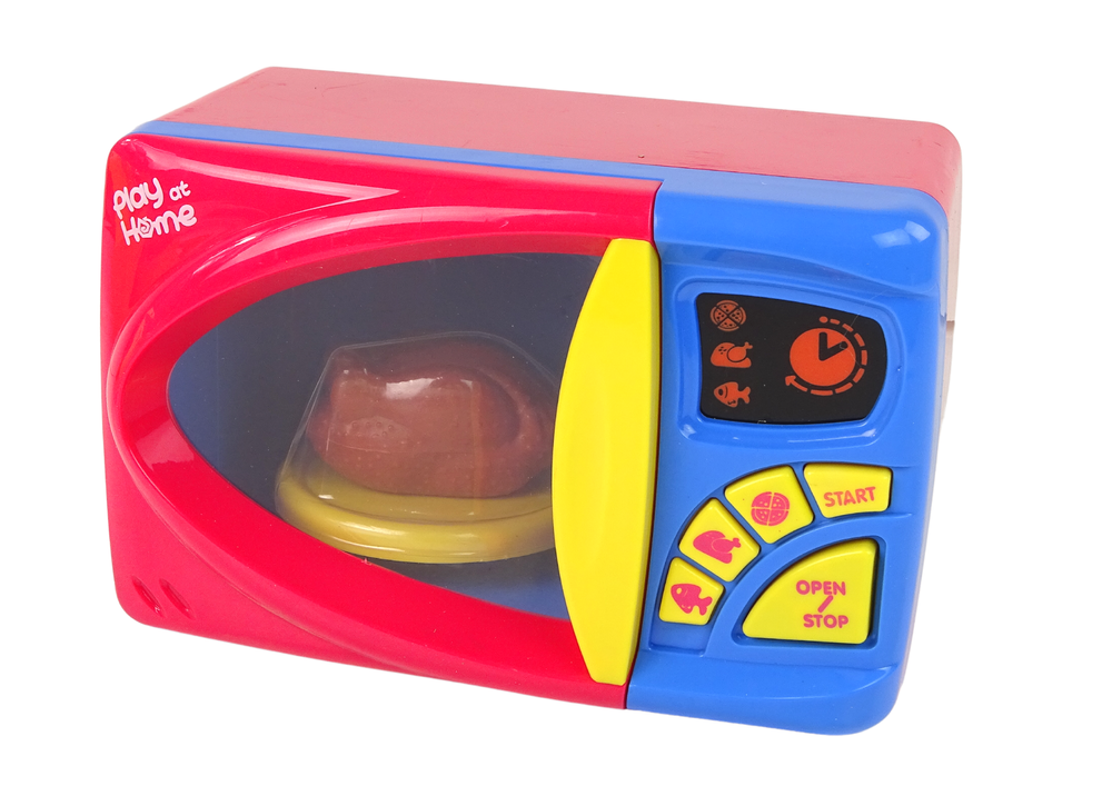 Acessórios micro-ondas brinquedo pizza frango pilhas