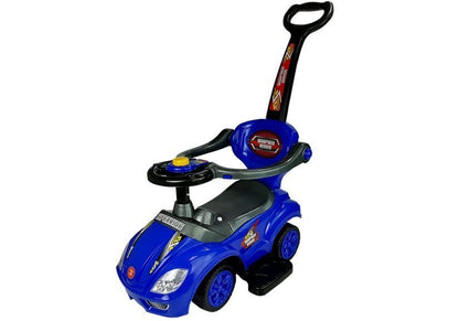 Andador Ride On 3 em 1 com pega parental azul