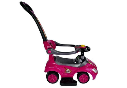 Andador Ride On 3 em 1 com pega parental rosa