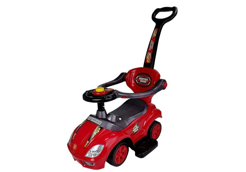 Andador Ride On 3 em 1 com pega parental vermelho