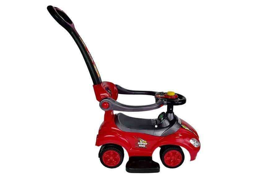 Andador Ride On 3 em 1 com pega parental vermelho