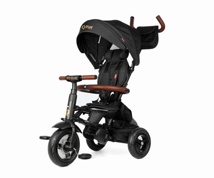 Triciclo Qplay Rito Deluxe Borracha Black