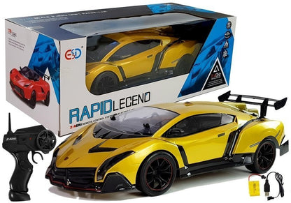 Carro telecomandado desportivo 1:10 dourado