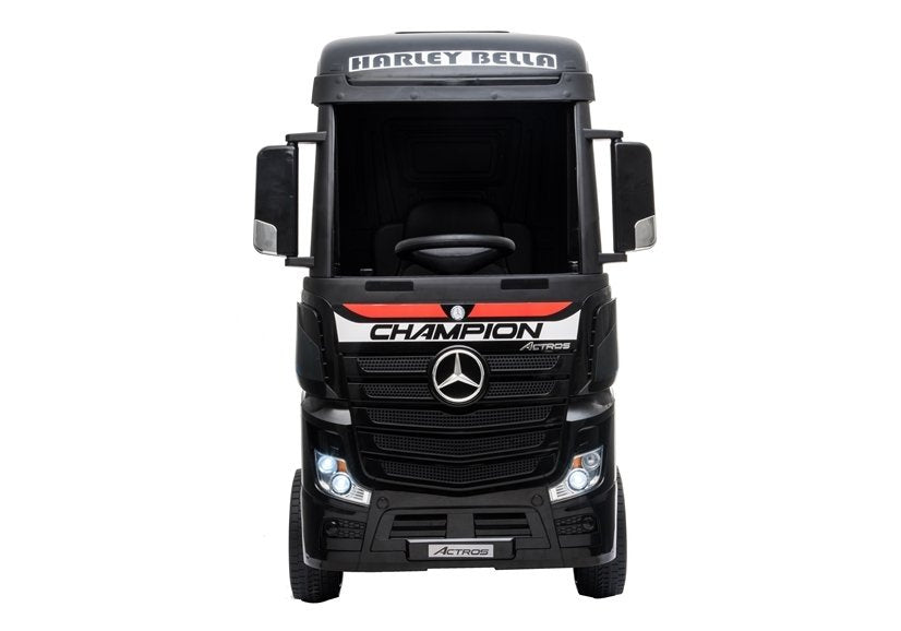 Camião elétrico infantil Mercedes Actros preto pintado MP4