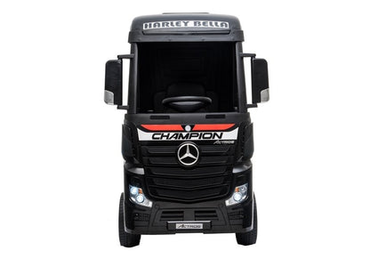 Camião elétrico infantil Mercedes Actros preto pintado MP4