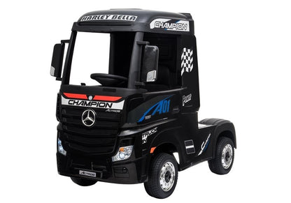 Camião elétrico infantil Mercedes Actros preto pintado MP4