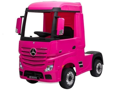 Camião elétrico infantil Mercedes Actros rosa 4x4