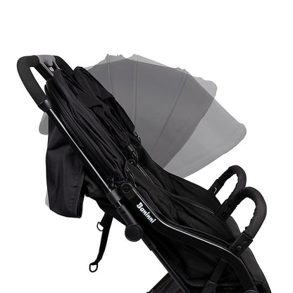 Carrinho de passeio para gémeos Adige Black Baninni