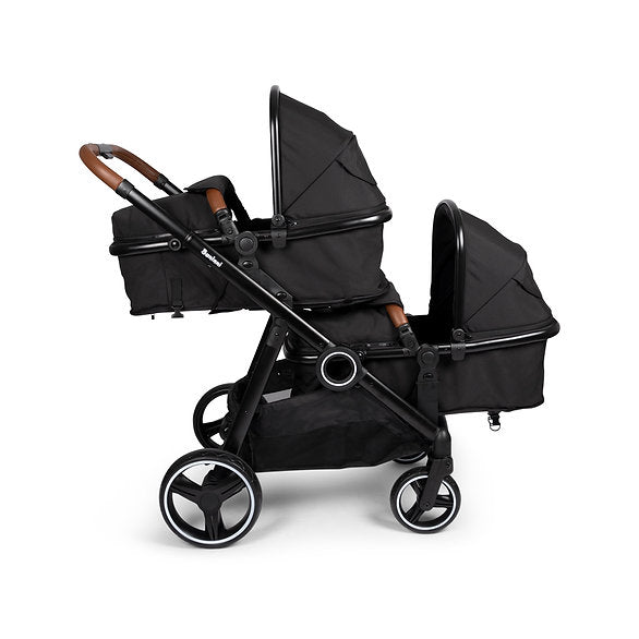Carrinho de passeio para gémeos Conversível Duo Stroller Luiz Black Baninni