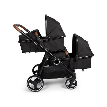 Carrinho de passeio para gémeos Conversível Duo Stroller Luiz Black Baninni