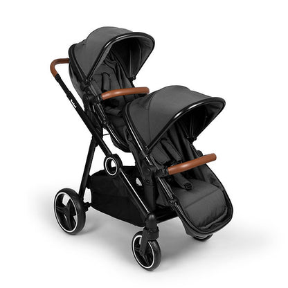 Carrinho de passeio para gémeos Conversível Duo Stroller Luiz Grey Baninni