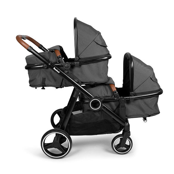 Carrinho de passeio para gémeos Conversível Duo Stroller Luiz Grey Baninni
