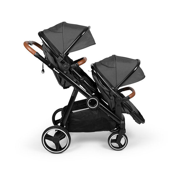 Carrinho de passeio para gémeos Conversível Duo Stroller Luiz Grey Baninni