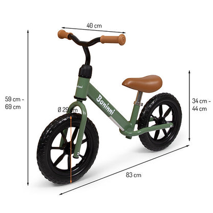 Bicicleta de equilíbrio Lola Green Black Baninni