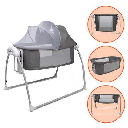 Berço de baloiço elétrico Coco 4em1 Gray Baninni